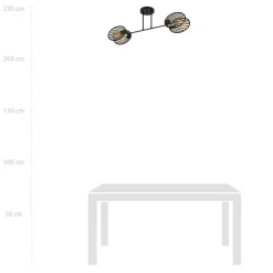 Emibig Deckenlampe Metall Schwarz 86 cm lang Modern CADMUS< Deckenleuchten|Moderne Lampen