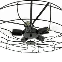 Easylight Deckenlampe Metall Schwarz Ø 56 cm 5x E27 Retro< Wohnzimmerlampen|Deckenleuchten