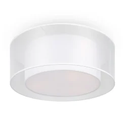 Maytoni Deckenlampe Metall Stoff E27 rund D: 52 cm Weiß Modern< Deckenleuchten|Flurlampen