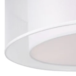 Maytoni Deckenlampe Metall Stoff E27 rund D: 52 cm Weiß Modern< Deckenleuchten|Flurlampen