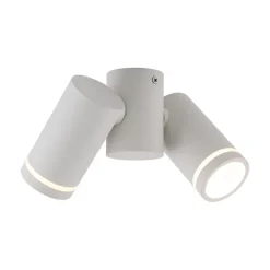 TK Lighting Deckenlampe Metall Weiß verstellbar L: 17 cm GU10 2-flammig< Flurlampen|Bürolampen