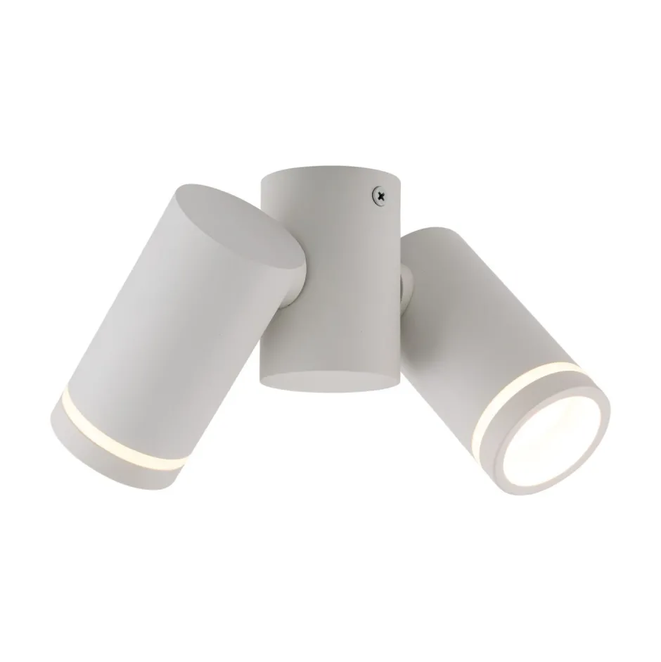 TK Lighting Deckenlampe Metall Weiß verstellbar L: 17 cm GU10 2-flammig< Flurlampen|Bürolampen