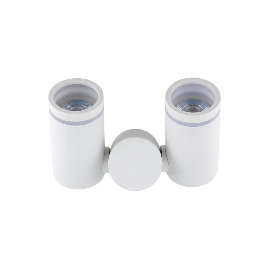 TK Lighting Deckenlampe Metall Weiß verstellbar L: 17 cm GU10 2-flammig< Flurlampen|Bürolampen