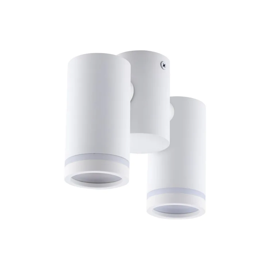 TK Lighting Deckenlampe Metall Weiß verstellbar L: 17 cm GU10 2-flammig< Flurlampen|Bürolampen