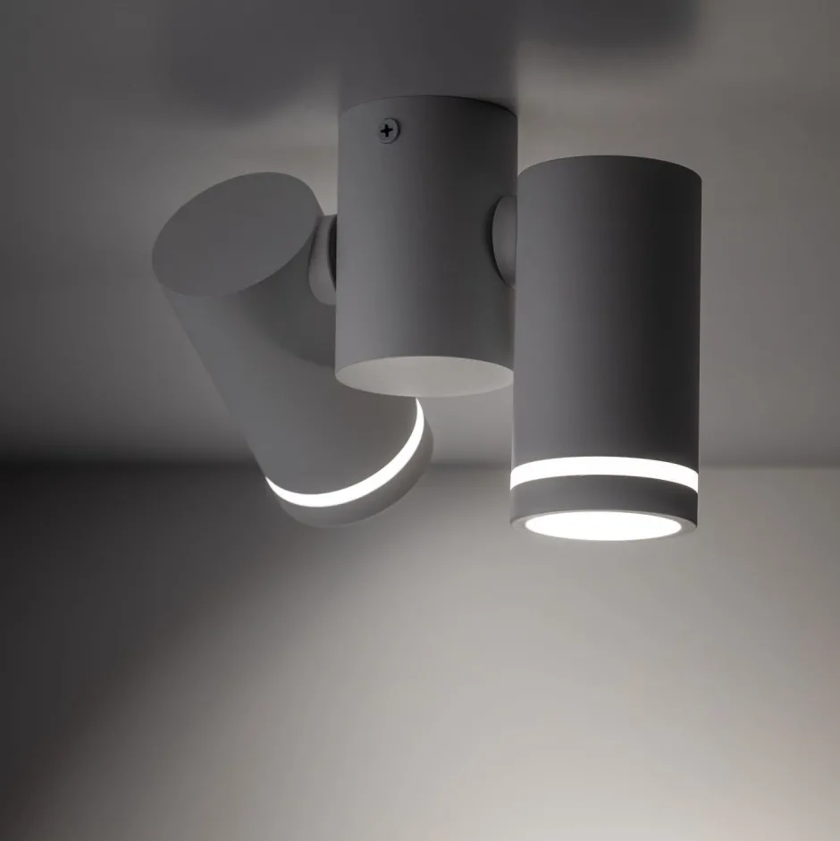 TK Lighting Deckenlampe Metall Weiß verstellbar L: 17 cm GU10 2-flammig< Flurlampen|Bürolampen