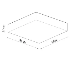 Sollux Deckenlampe Modern 55 cm breit Schwarz 4x E27 blendarm< Wohnzimmerlampen|Moderne Lampen