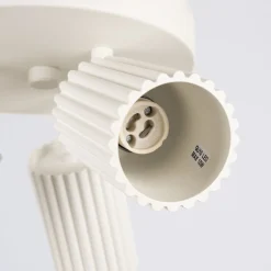 Wohnzimmerlampen|Metall Lampen*Sollux Deckenlampe Modern in Creme Ø 19,5 cm schwenkbar 3x GU10 Alu