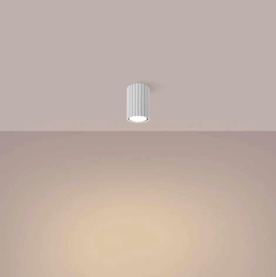 Flurlampen|Wohnzimmerlampen*Sollux Deckenlampe Modern klein H: 10 cm Ø 6,5 cm Weiß Aufputz