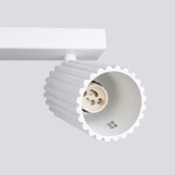 Flurlampen|Wohnzimmerlampen*Sollux Deckenlampe Modern Weiß 117 cm schwenkbar 6x GU10 Aluminium