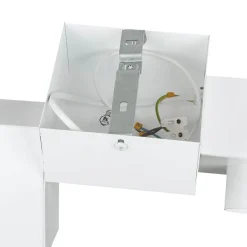 Deckenleuchten|Flurlampen*Emibig Deckenlampe Quader Design Weiß Metall 2x GU10