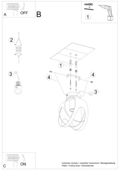 Sollux Deckenlampe rund Ø 16 cm Kugel Modern Metall E27< Deckenleuchten|Flurlampen