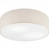 Lamkur Deckenlampe rund Ø 45 cm Modern Stoffschirm Creme 2x E27< Stofflampen|Esszimmer Lampen