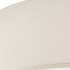 Lamkur Deckenlampe rund Ø 45 cm Modern Stoffschirm Creme 2x E27< Stofflampen|Esszimmer Lampen