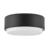 Elstead Deckenlampe rund Ø 30,5 cm Schwarz Weiß Metall Glas 2x E27< Deckenleuchten|Flurlampen