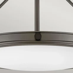 Elstead Deckenlampe rund Ø 55,8 cm Schwarz Weiß 4x E14 Metall Glas< Deckenleuchten|Flurlampen