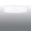 Sollux Deckenlampe rund Ø 50 cm Weiß Stoff Glas blendarm 5x E27< Deckenleuchten|Flurlampen