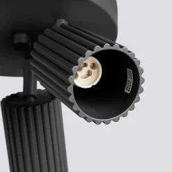 Flurlampen|Wohnzimmerlampen*Sollux Deckenlampe rund 3-flammig GU10 Schwarz Ø 19,5 cm klein Modern