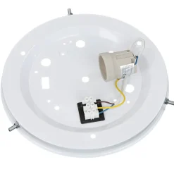 Lamkur Deckenlampe rund Holz Glas Schirm Ø27cm Wohnzimmer< Holzlampen|Moderne Lampen