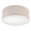 Lamkur Deckenlampe rund Stoff blendarm E27 Ø 35 cm flach WALTER< Deckenleuchten|Flurlampen