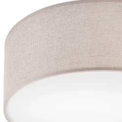 Lamkur Deckenlampe rund Stoff blendarm E27 Ø 35 cm flach WALTER< Deckenleuchten|Flurlampen