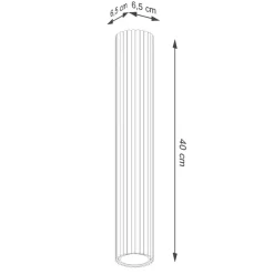 Wohnzimmerlampen|Küchenlampen*Sollux Deckenlampe schmal Ø 6,5 cm H: 40 cm in Creme Modern