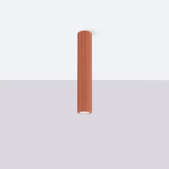 Sollux Deckenlampe schmal Ø 6,5 cm H: 40 cm Rot Modern Aluminium< Wohnzimmerlampen|Küchenlampen