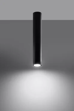 Küchenlampen|Moderne Lampen*Sollux Deckenlampe schmal Ø 6 cm H: 40 cm Metall Schwarz GU10
