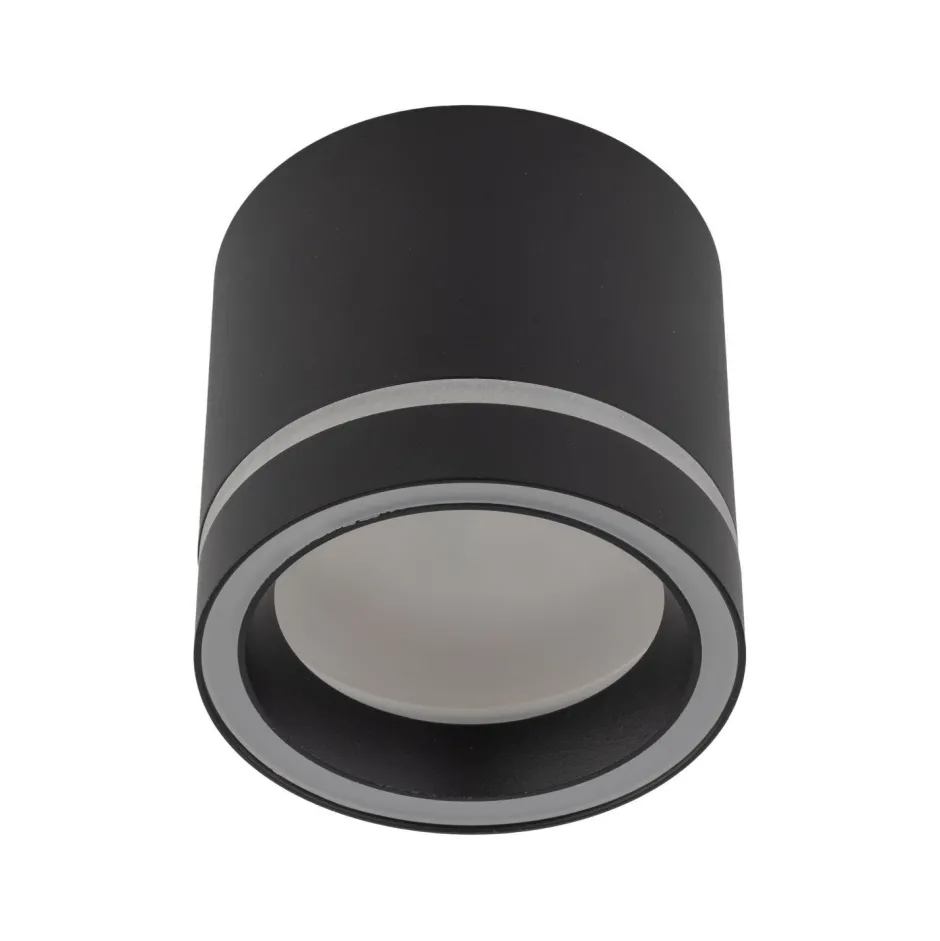 TK Lighting Deckenlampe Schwarz Aufputz Ø 8,5 cm klein Metall< Spots|Flurlampen