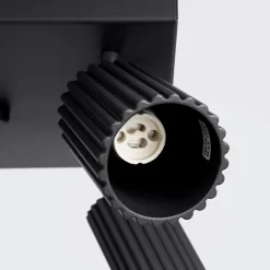 Sollux Deckenlampe Schwarz B: 25 cm klein schwenkbar 4-flammig GU10< Wohnzimmerlampen|Metall Lampen