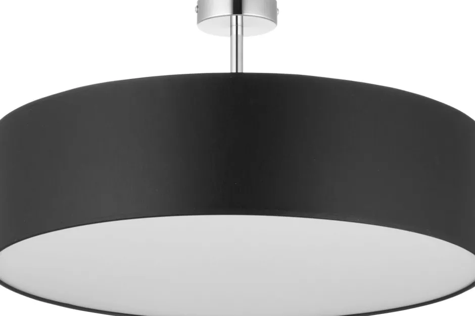 Deckenleuchten|Bürolampen*TK Lighting Deckenlampe Schwarz Chrom Ø60cm Wohnzimmer Leuchte