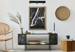 Masterlight Deckenlampe Schwarz 3-flammig Metall GU10 70 cm< Deckenleuchten|Spots