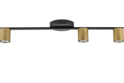 Deckenleuchten|Flurlampen*Sigma Deckenlampe Schwarz Gold GU10 Metall Zylinder stilvoll