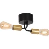 Deckenleuchten|Flurlampen*Luminex Deckenlampe Schwarz Gold Retro Design Metall 2