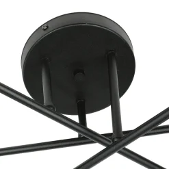 Glaslampen|Retro Lampen*Emibig Deckenlampe Schwarz Graphit E14 Glas Metall