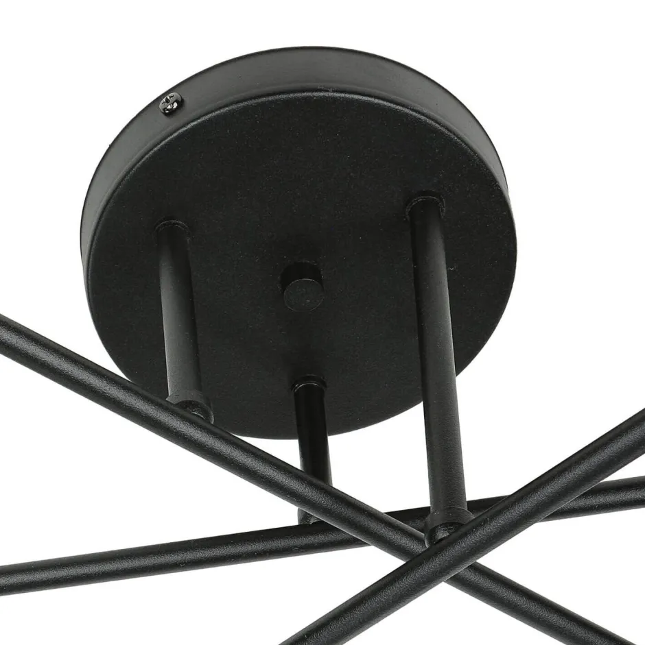 Glaslampen|Retro Lampen*Emibig Deckenlampe Schwarz Graphit E14 Glas Metall