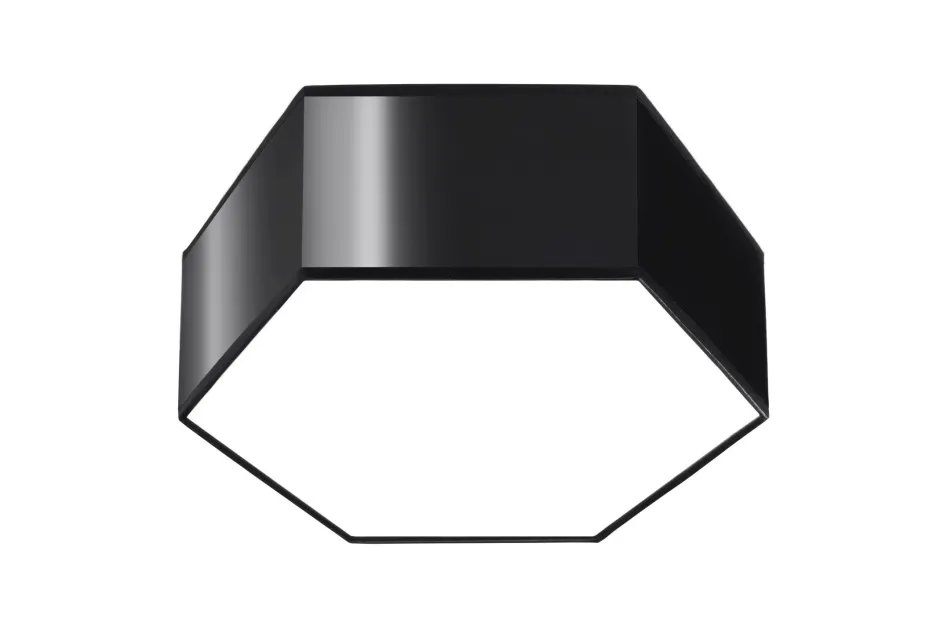 Sollux Deckenlampe Schwarz klein flach blendarm 2x E27 ESROM< Deckenleuchten|Flurlampen