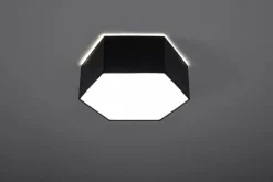 Sollux Deckenlampe Schwarz klein flach blendarm 2x E27 ESROM< Deckenleuchten|Flurlampen