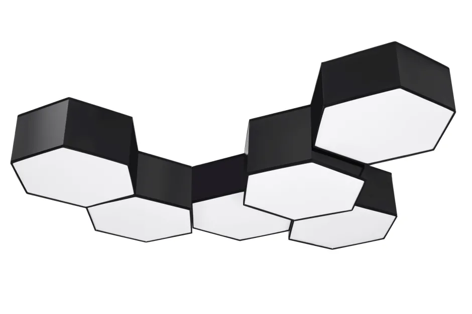 Sollux Deckenlampe Schwarz klein flach blendarm 2x E27 ESROM< Deckenleuchten|Flurlampen