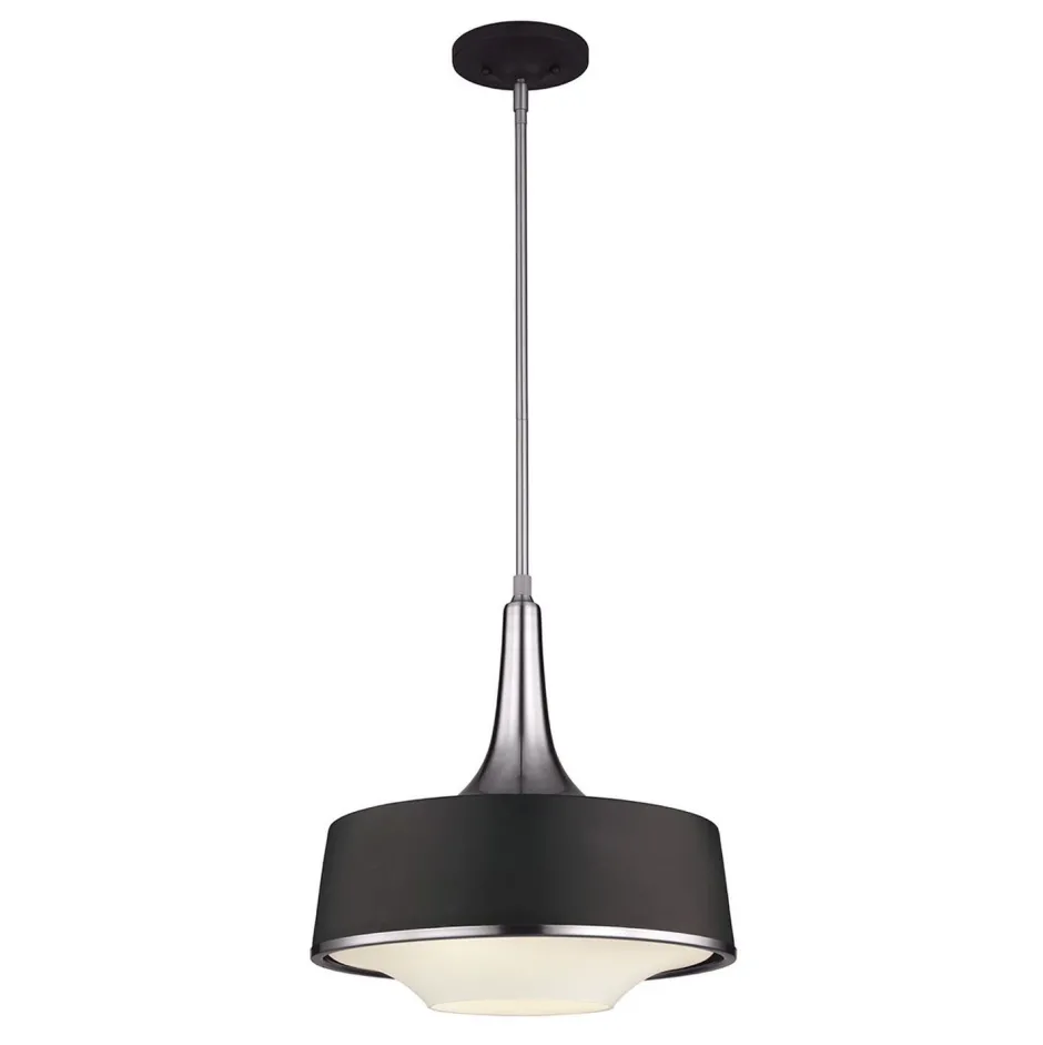 Elstead Deckenlampe Schwarz Metall Glas verstellbar Retro< Deckenleuchten|Retro Lampen