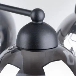 Deckenleuchten|Esszimmer Lampen*Sollux Deckenlampe Schwarz Rauchglas Metall E27 Modern