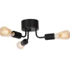 Deckenleuchten|Flurlampen*Luminex Deckenlampe Schwarz Retro Design Metall 3 flammig