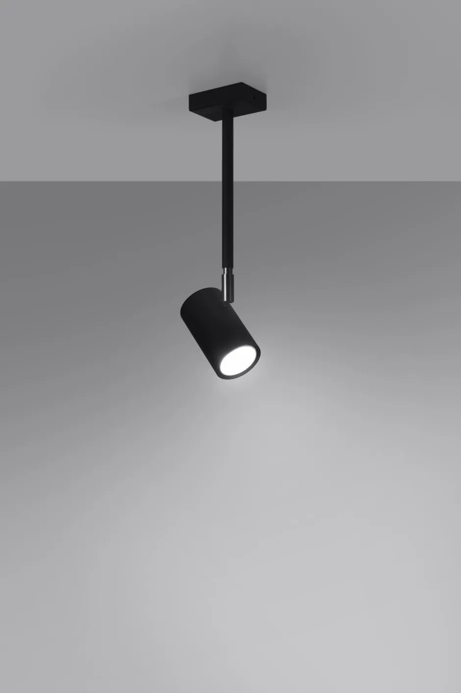 Sollux Deckenlampe Schwarz schwenkbar Metall GU10 H: 33 cm< Deckenleuchten|Esszimmer Lampen