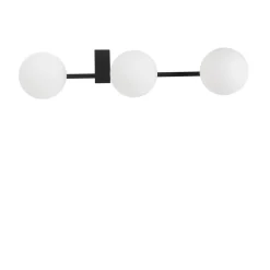 Nowodvorski Deckenlampe Schwarz Weiß 67 cm lang 3-flammig G9 Glas< Deckenleuchten|Flurlampen