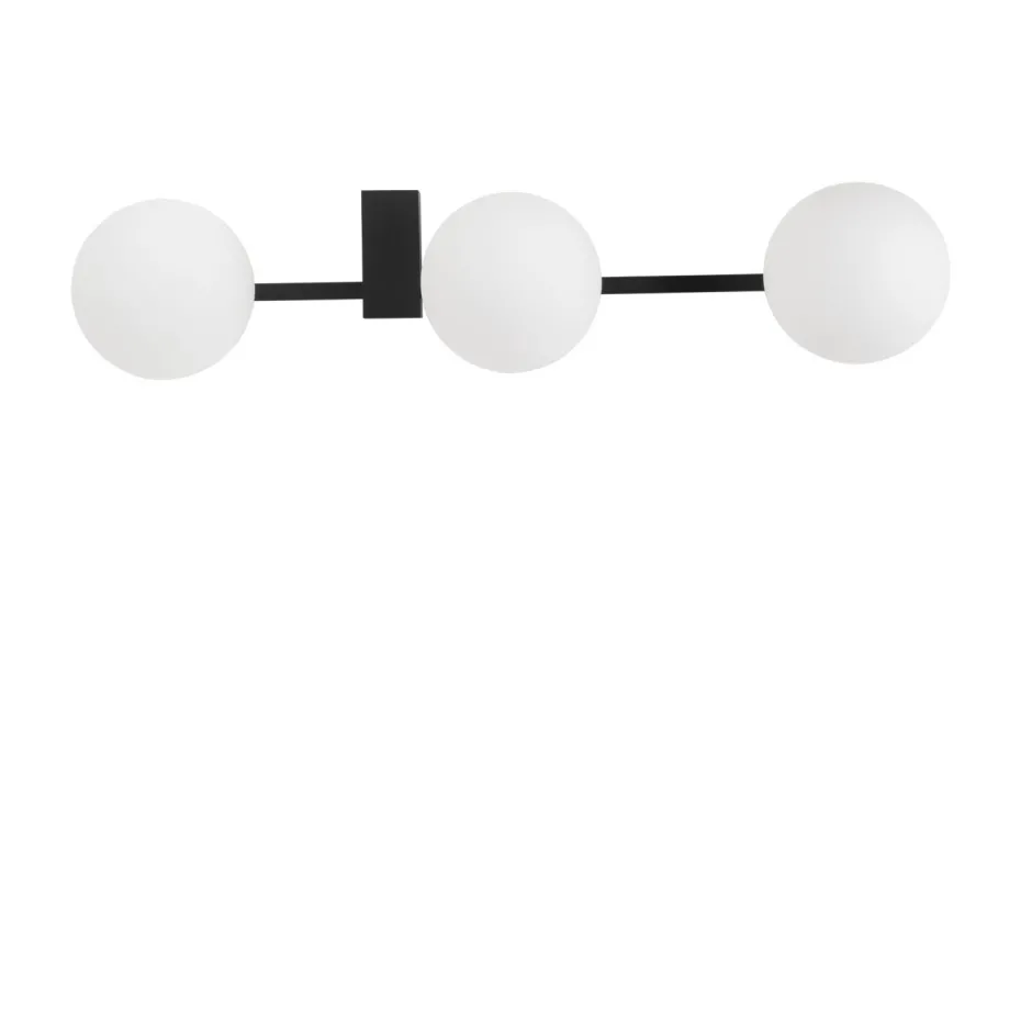 Nowodvorski Deckenlampe Schwarz Weiß 67 cm lang 3-flammig G9 Glas< Deckenleuchten|Flurlampen