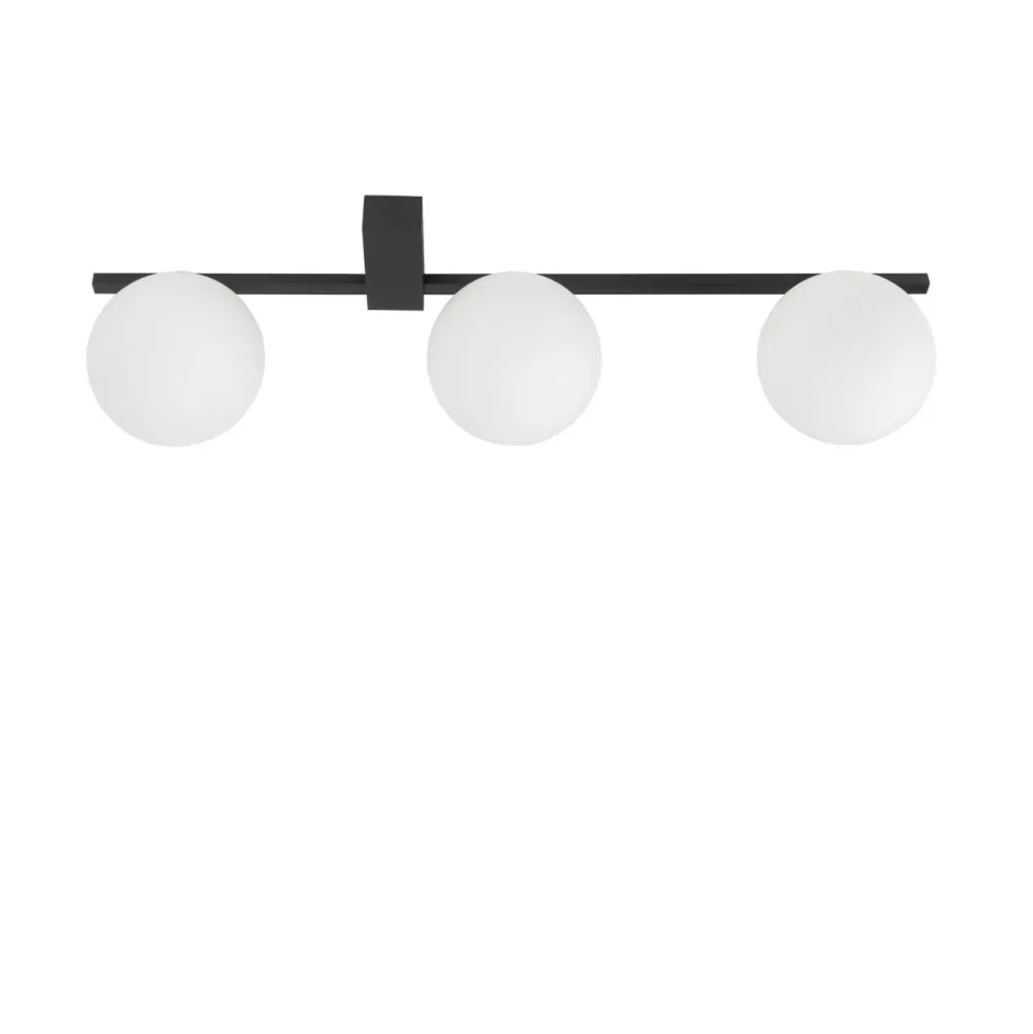 Nowodvorski Deckenlampe Schwarz Weiß 67 cm lang 3-flammig G9 Glas< Deckenleuchten|Flurlampen