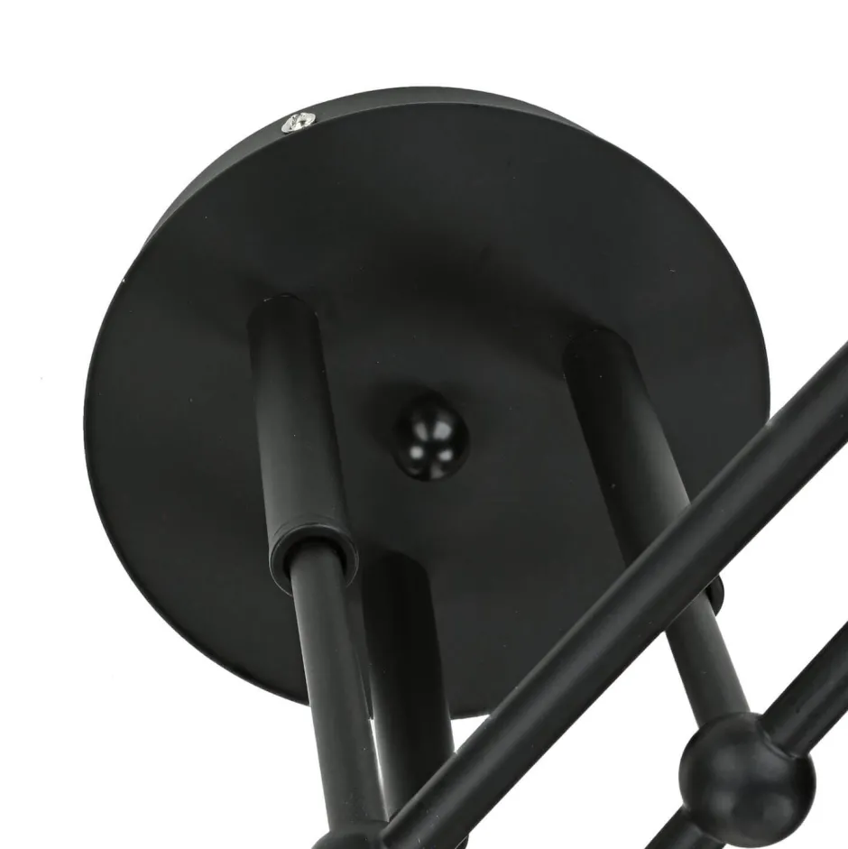 Easylight Deckenlampe Schwarz Weiß 6x E14 Modern Metall Glas< Deckenleuchten|Glaslampen