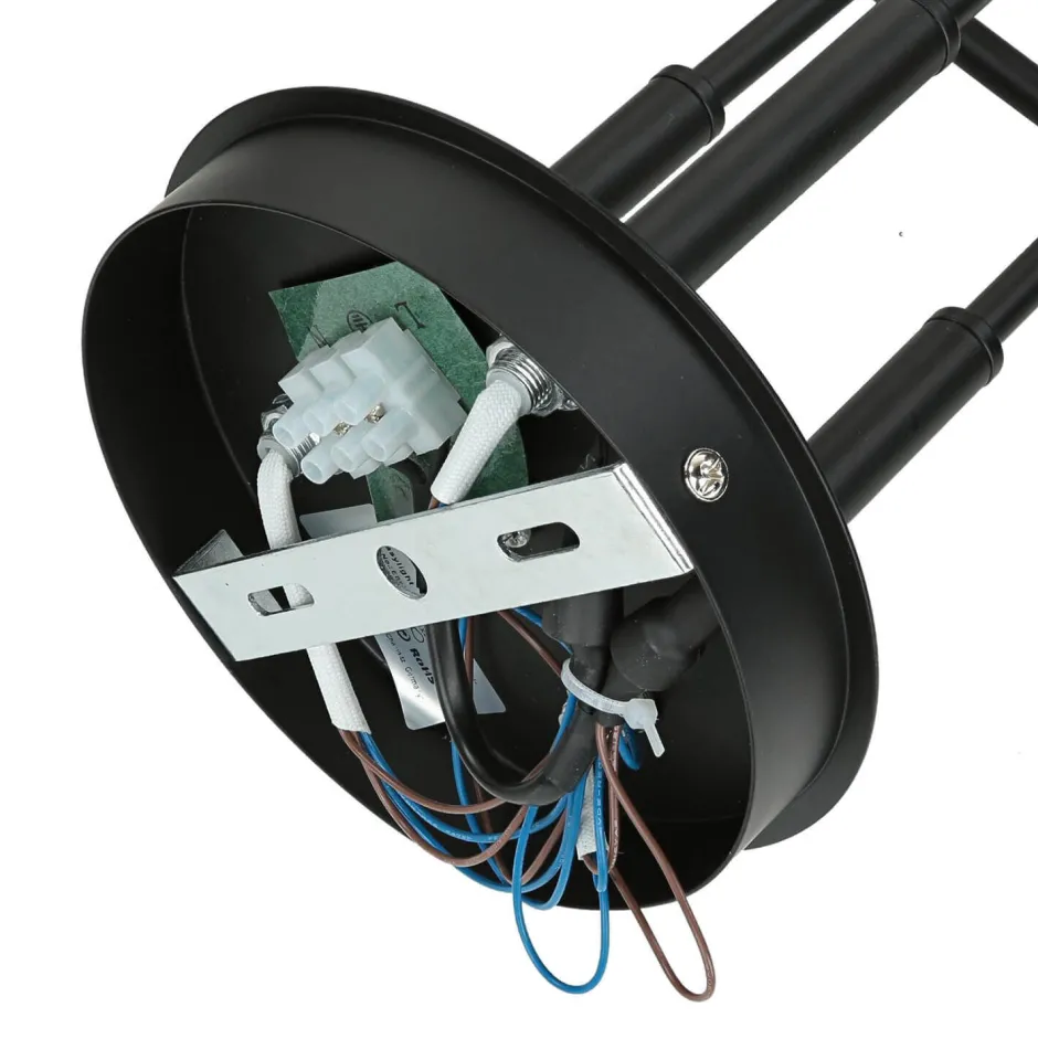 Easylight Deckenlampe Schwarz Weiß 6x E14 Modern Metall Glas< Deckenleuchten|Glaslampen