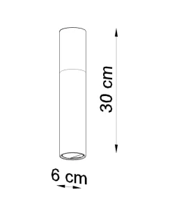 Küchenlampen|Lampen Aus Aller Welt*Sollux Deckenlampe Skandinavisch Metall Holz Weiß Natur Ø 6 cm