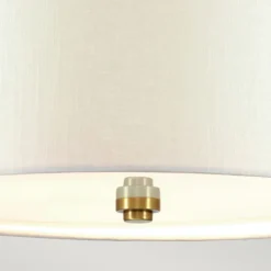 Elstead Deckenlampe Stoff groß rund Ø76cm in Creme Messing< Deckenleuchten|Flurlampen