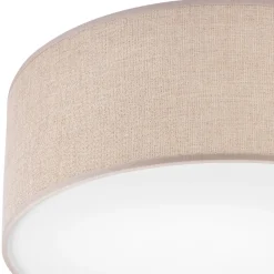 Lamkur Deckenlampe Stoff in Gold rund Ø 35 cm E27 blendarm Modern< Deckenleuchten|Flurlampen